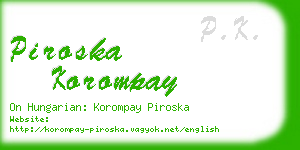 piroska korompay business card